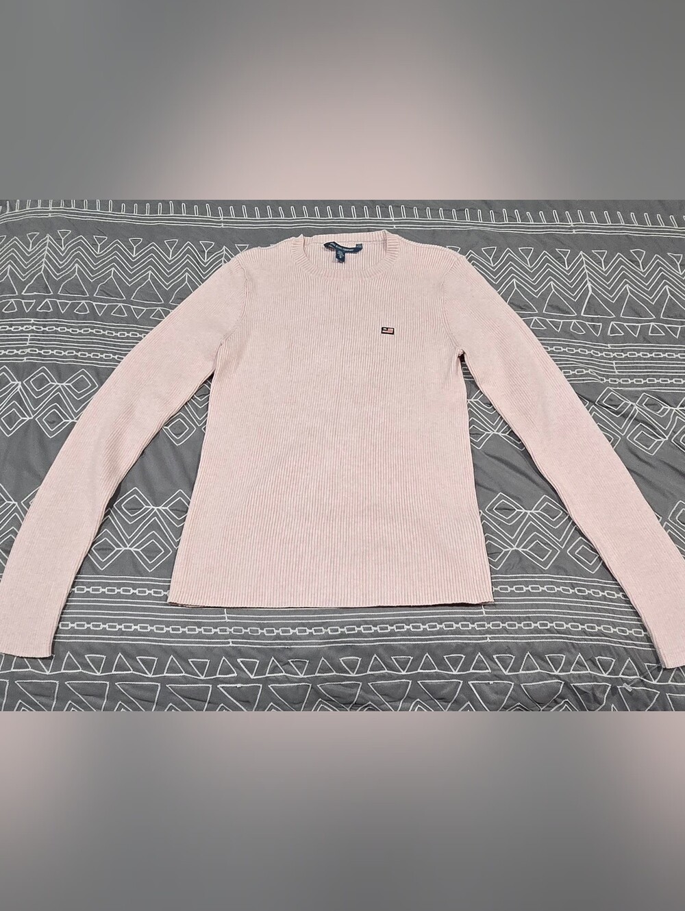 Ralph Lauren Polo Jeans Company Pink Ribbed Longsleeve Size Medium
